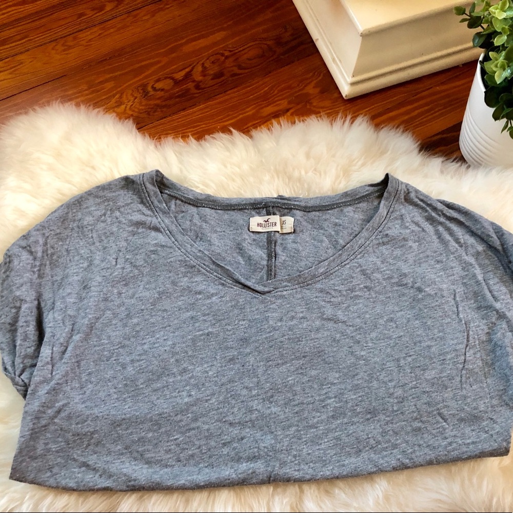 Hollister Grey Oversized V Neck